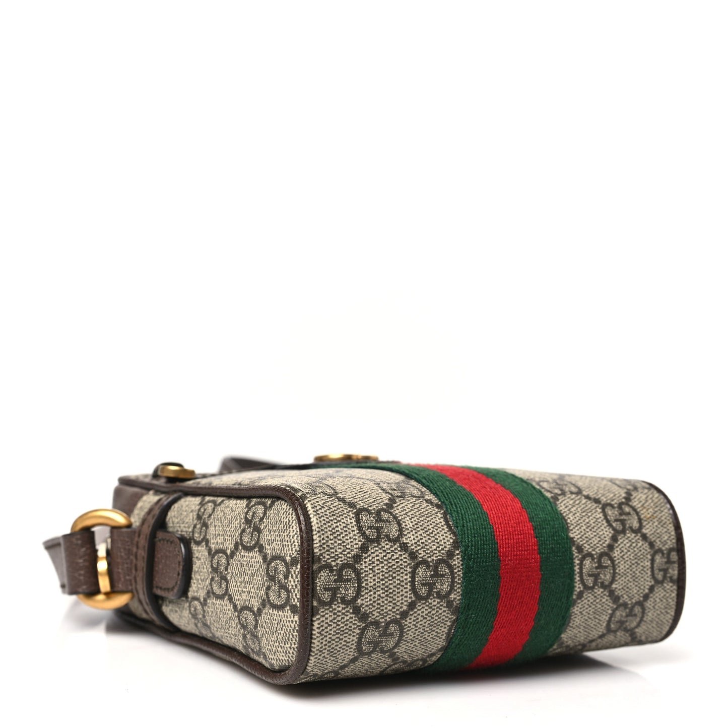 GG Supreme Monogram Web Mini Ophidia Messenger Brown