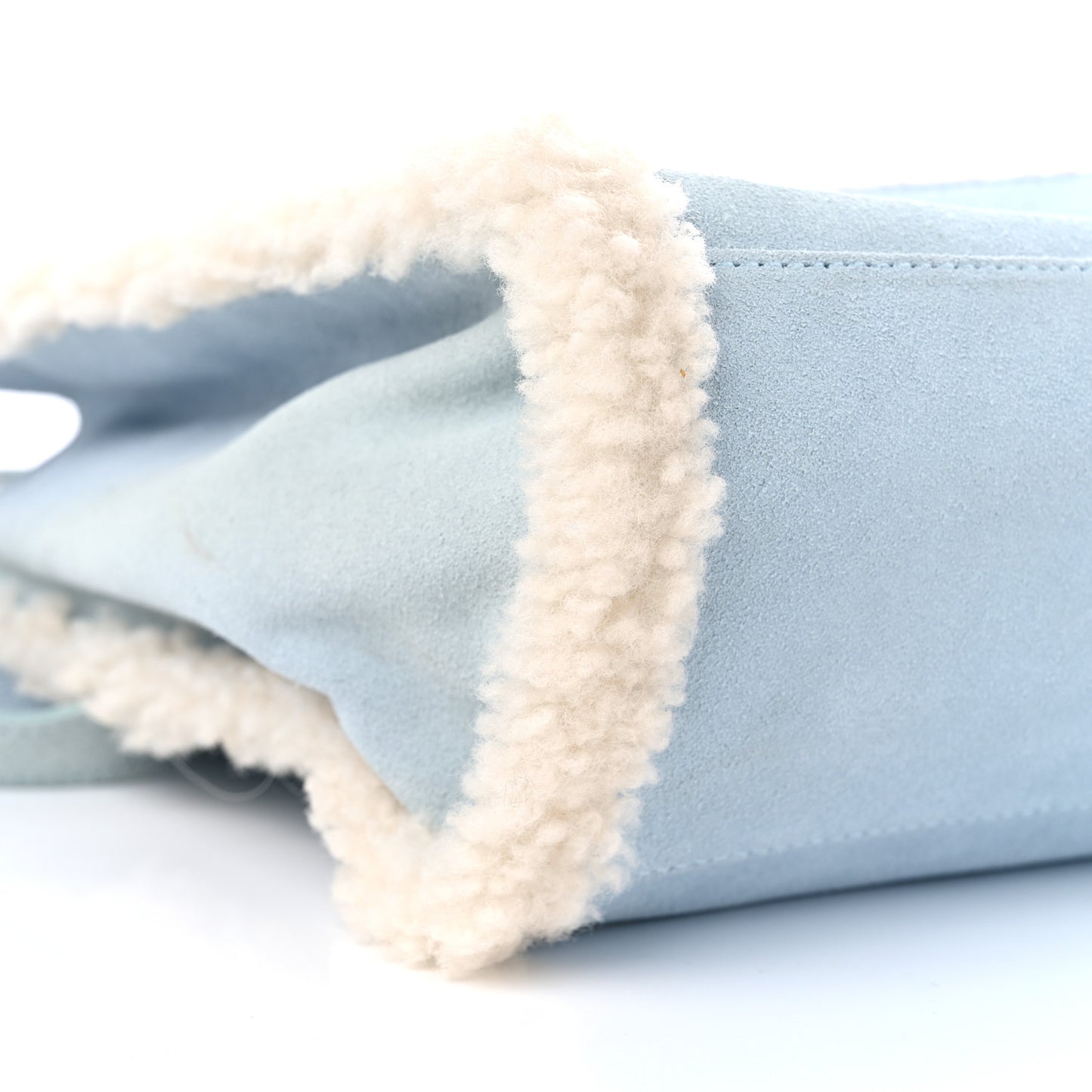 X UGG Suede Shearling Medium Shopping Bag Blue