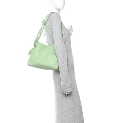 Loewe Nappa Calfskin Flamenco Knot Clutch Green 2 of 9
