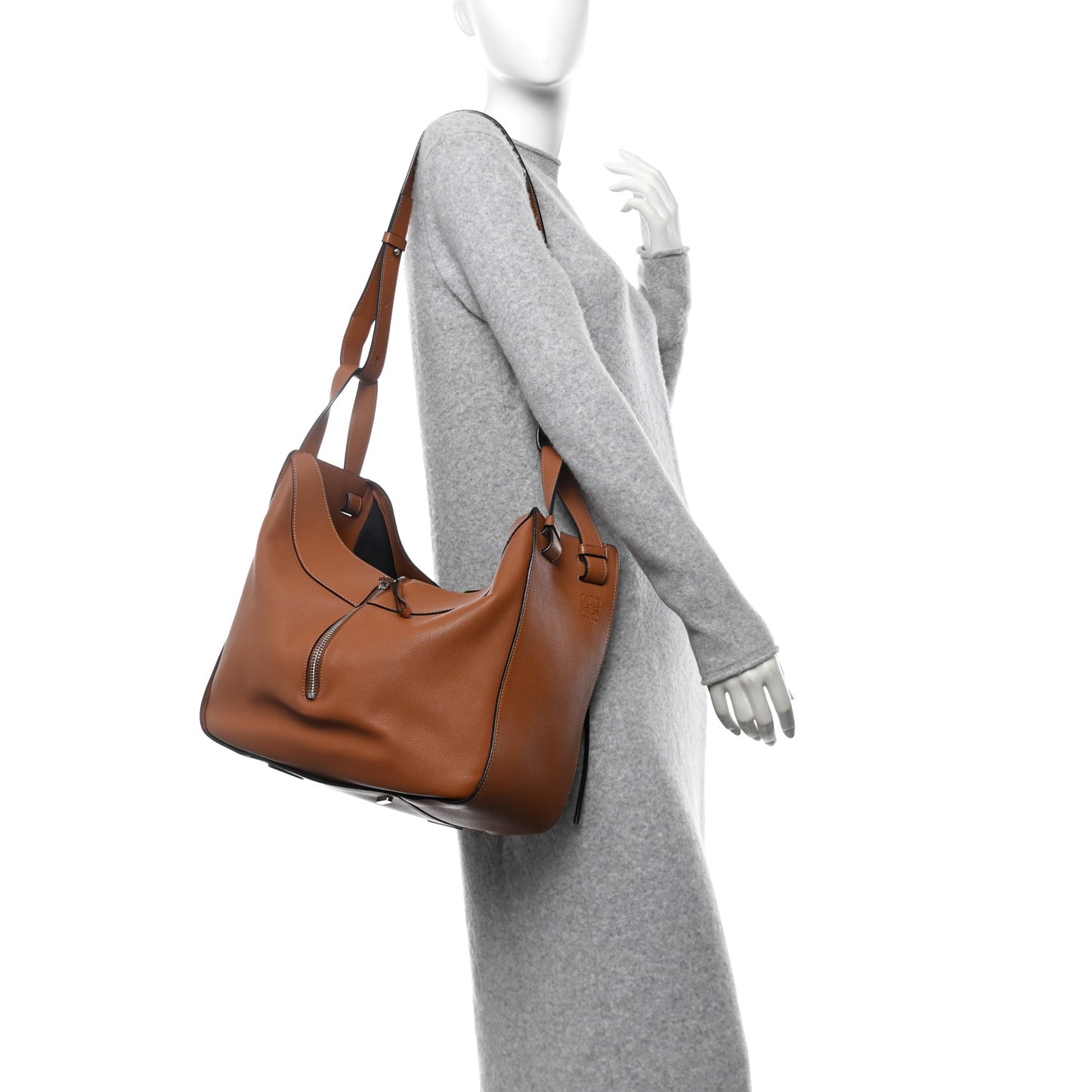 Calfskin Medium Hammock Shoulder Bag Tan