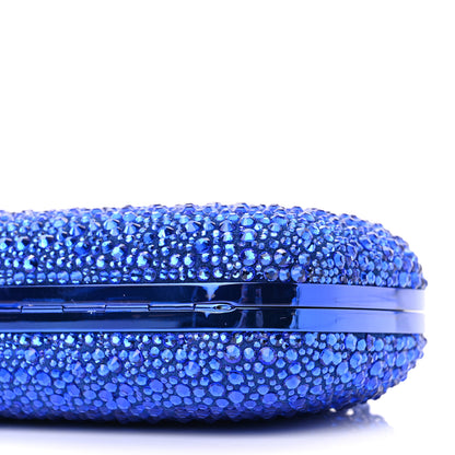 Alexander McQueen Crystal Jeweled Knuckle Duster Box Clutch Electric Blue 9 of 9