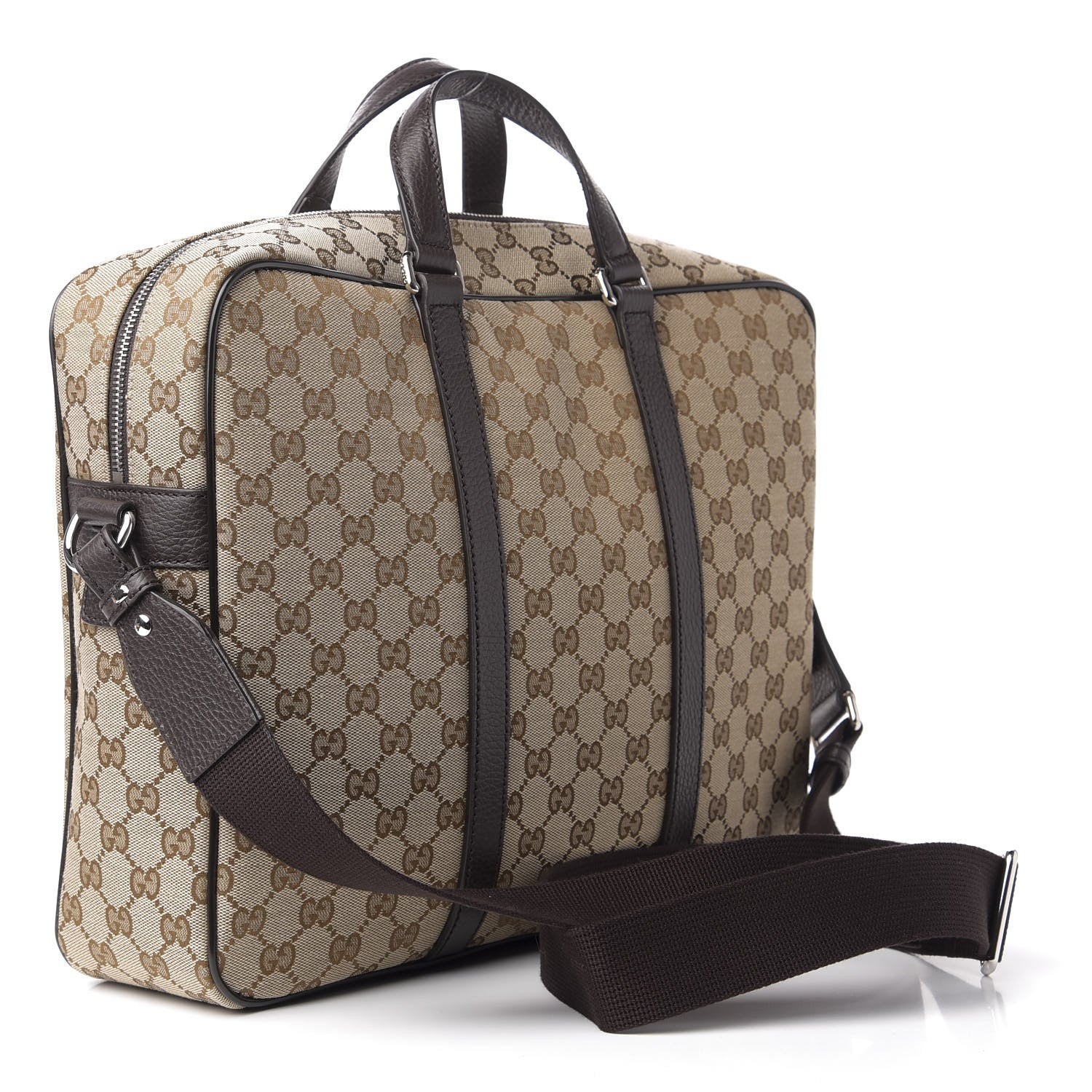 Gucci Monogram Briefcase Dark Brown 3 of 11