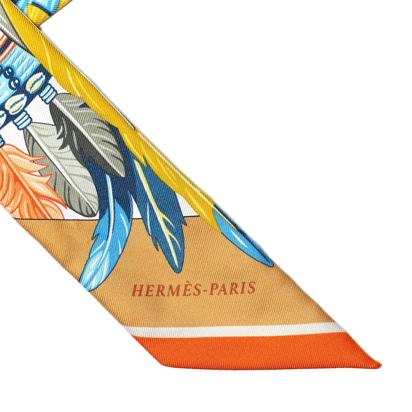 Silk La Danse Pacifique Twilly Jaune D'Or Kaki Orange