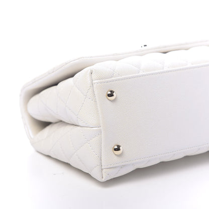 Chanel Iridescent Caviar Quilted Small Coco Handle Flap White 7 of 10