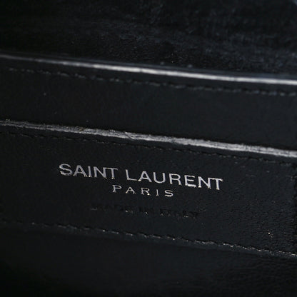 Saint Laurent Sheepskin Matelasse Chevron Baby Duffle Black 6 of 8