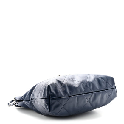 Chanel Shiny Calfskin Quilted Small Chanel 22 Navy 5 of 12