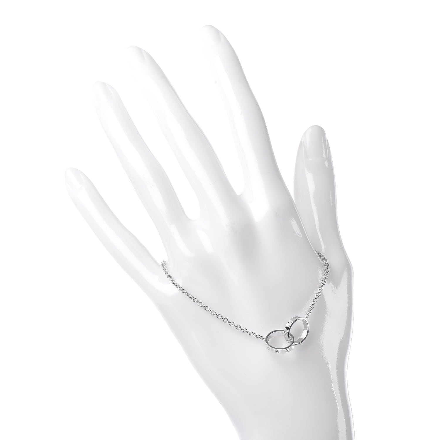 Cartier 18K White Gold Interlocking LOVE Bracelet 2 of 6