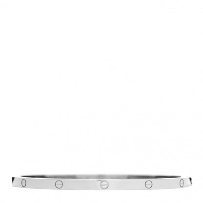 Cartier 18K White Gold Small LOVE Bracelet 18 1 of 4