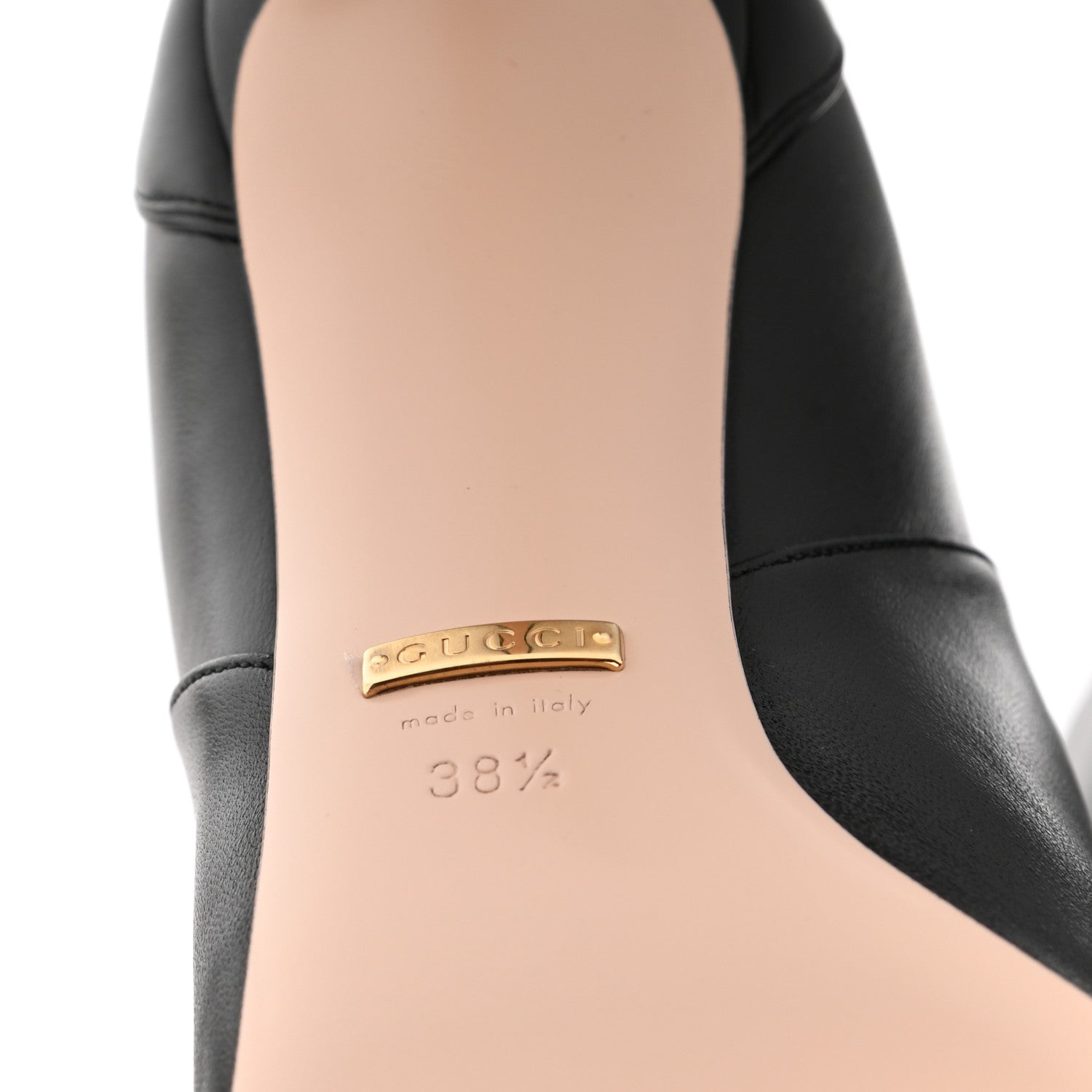 Gucci Nappa Mid Ankle Boots 38.5 Black 6 of 9