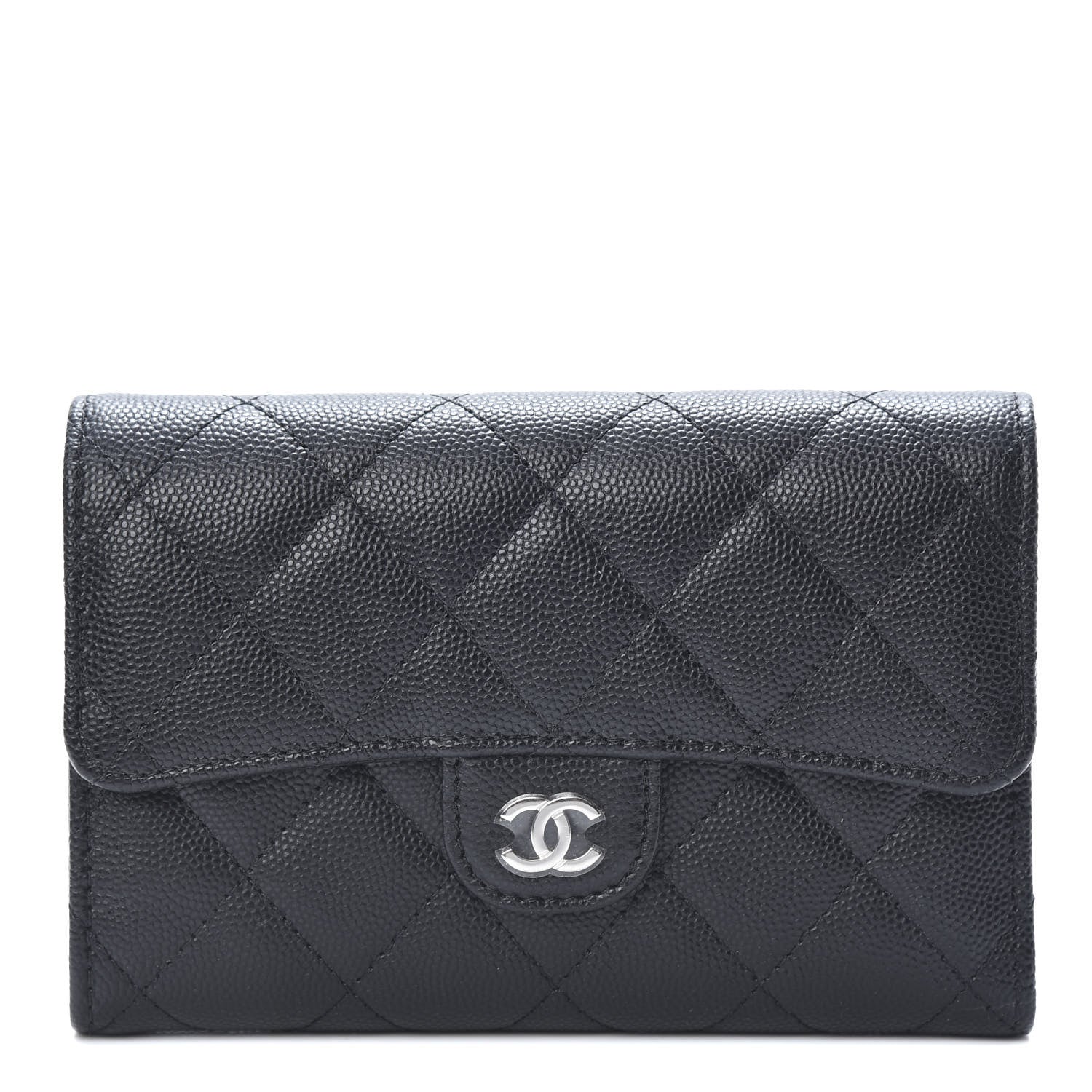 Chanel Caviar Quilted Medium Flap Wallet Black 1 of 9