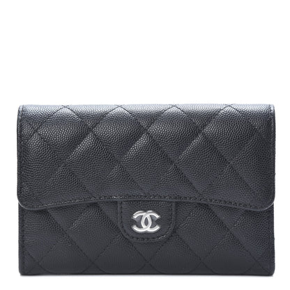 Chanel Caviar Quilted Medium Flap Wallet Black 1 of 9