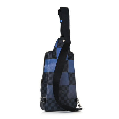 Louis Vuitton Damier Graphite Giant Avenue Sling Backpack Blue 3 of 12