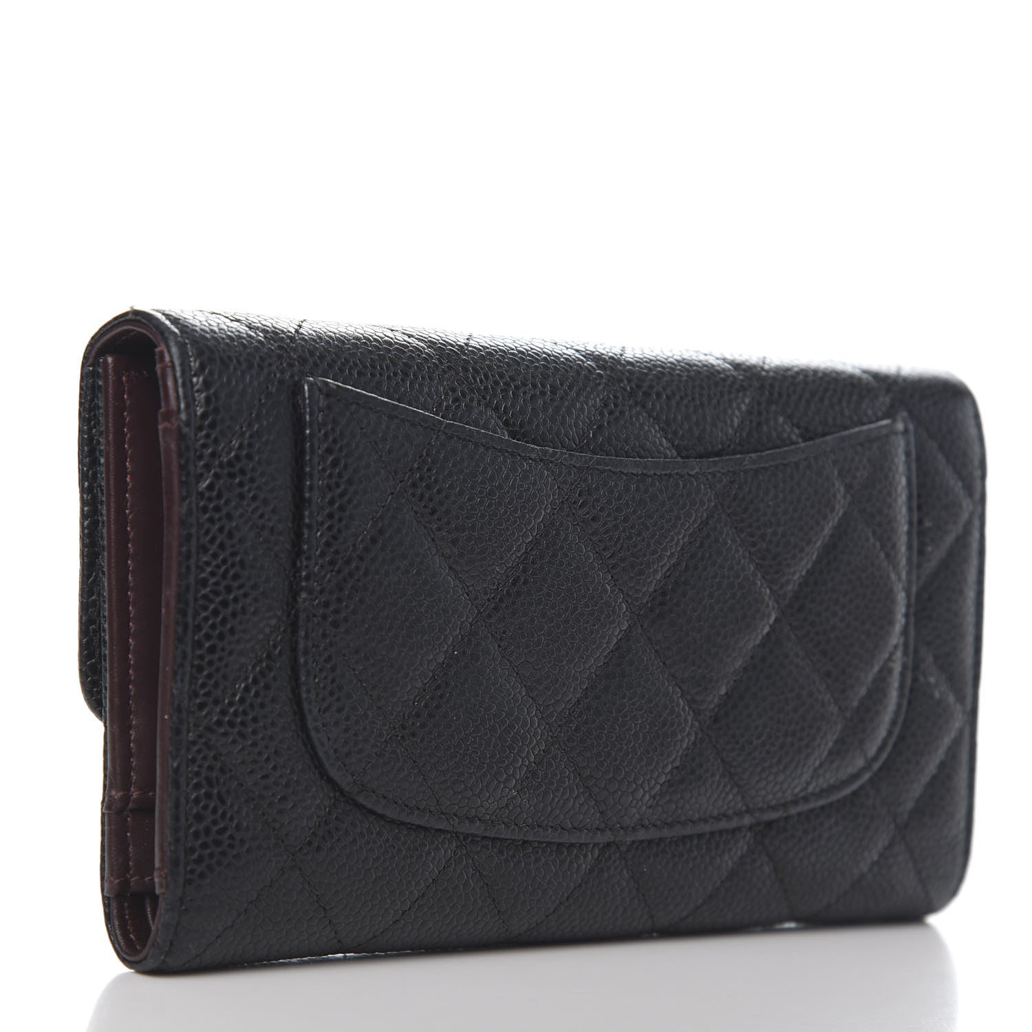 Chanel Caviar Quilted Long Flap Wallet Black 3 of 10