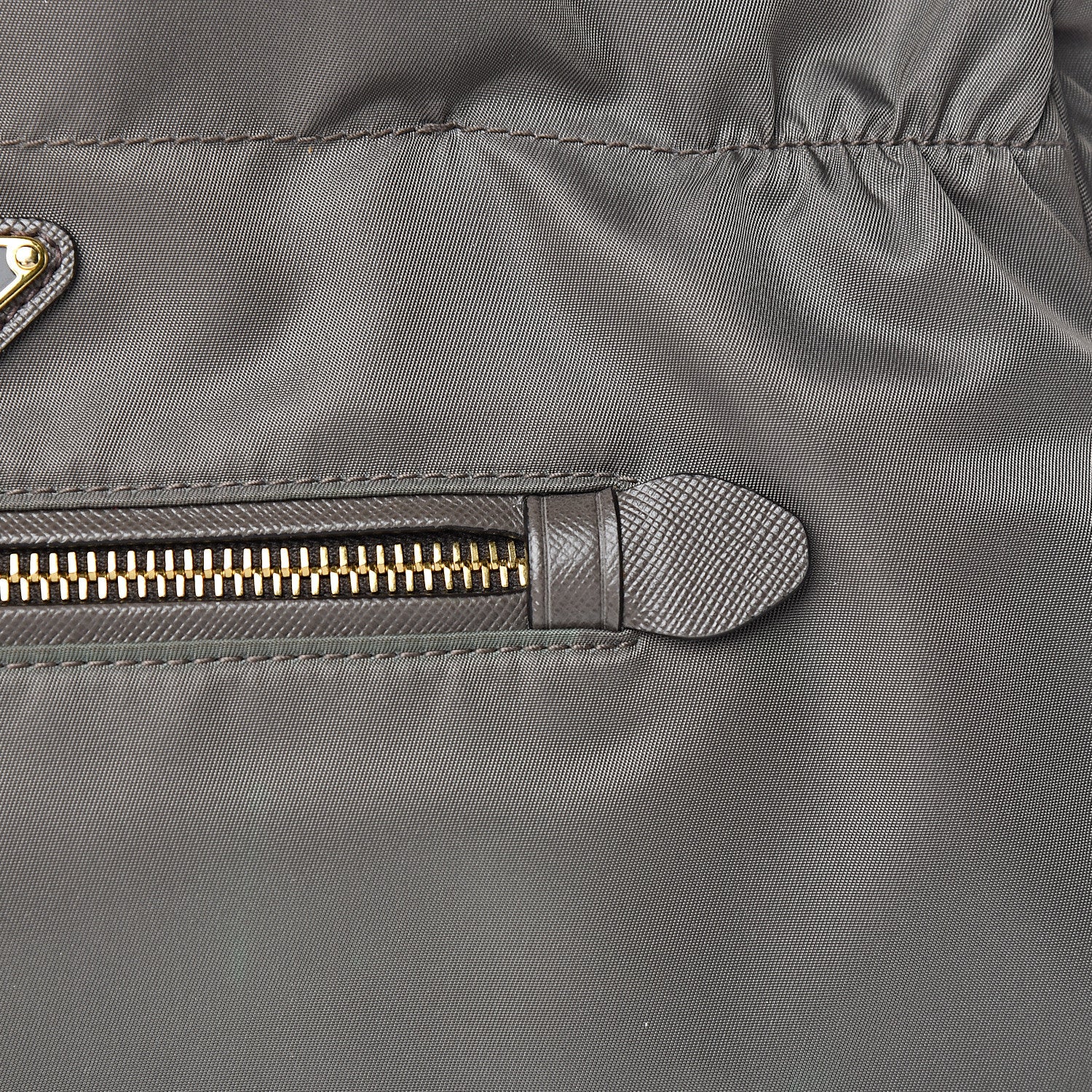 Prada Tessuto Nylon Saffiano Shopping Satchel Grey 12 of 15