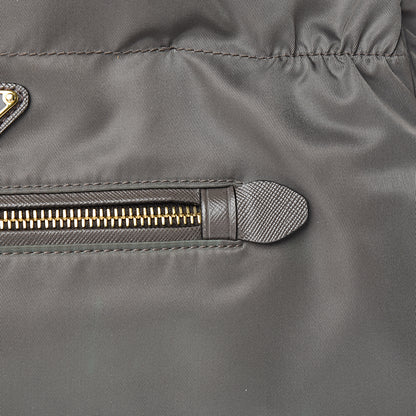 Prada Tessuto Nylon Saffiano Shopping Satchel Grey 12 of 15