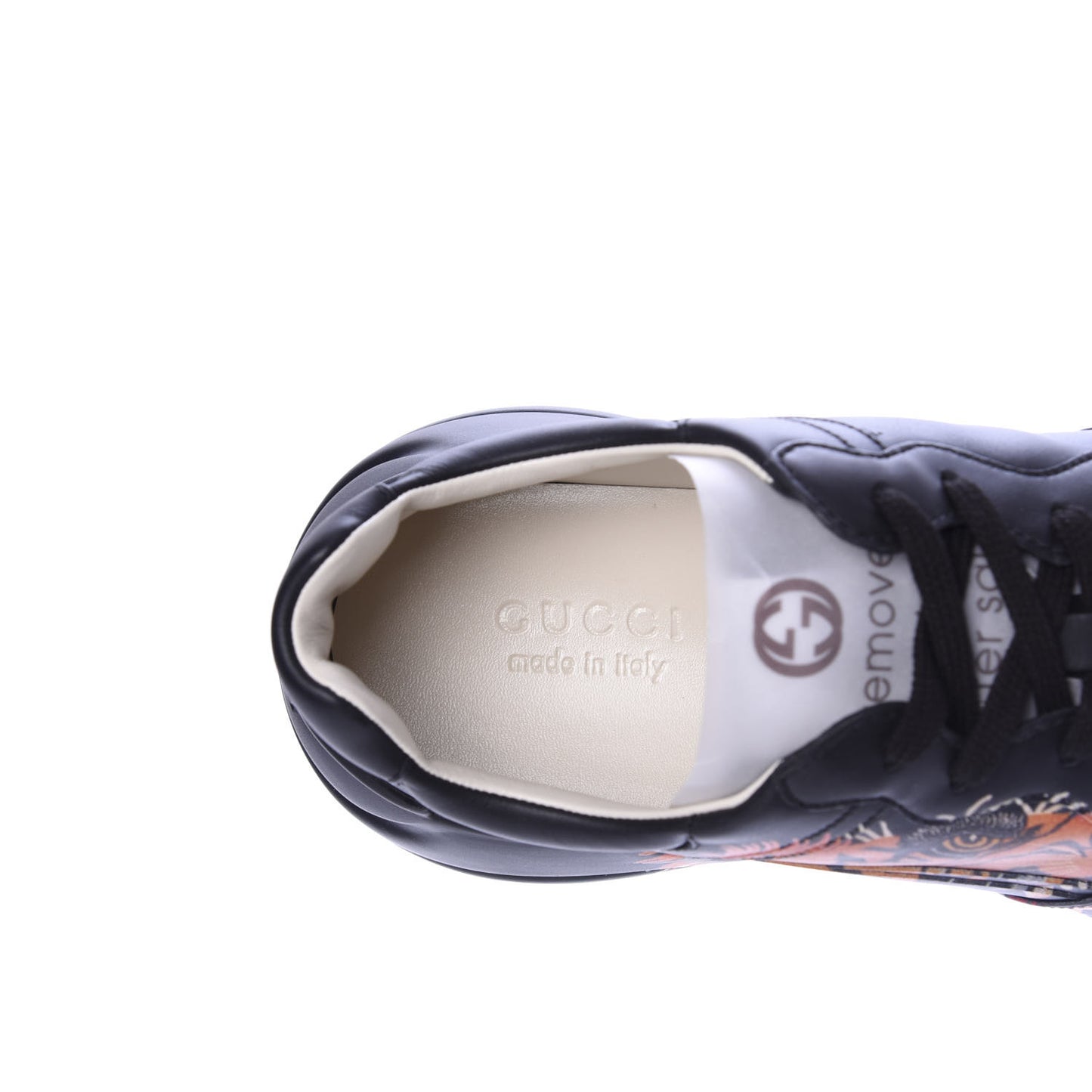 Calfskin Tiger Print Mens Rhyton Sneakers 10.5 Black