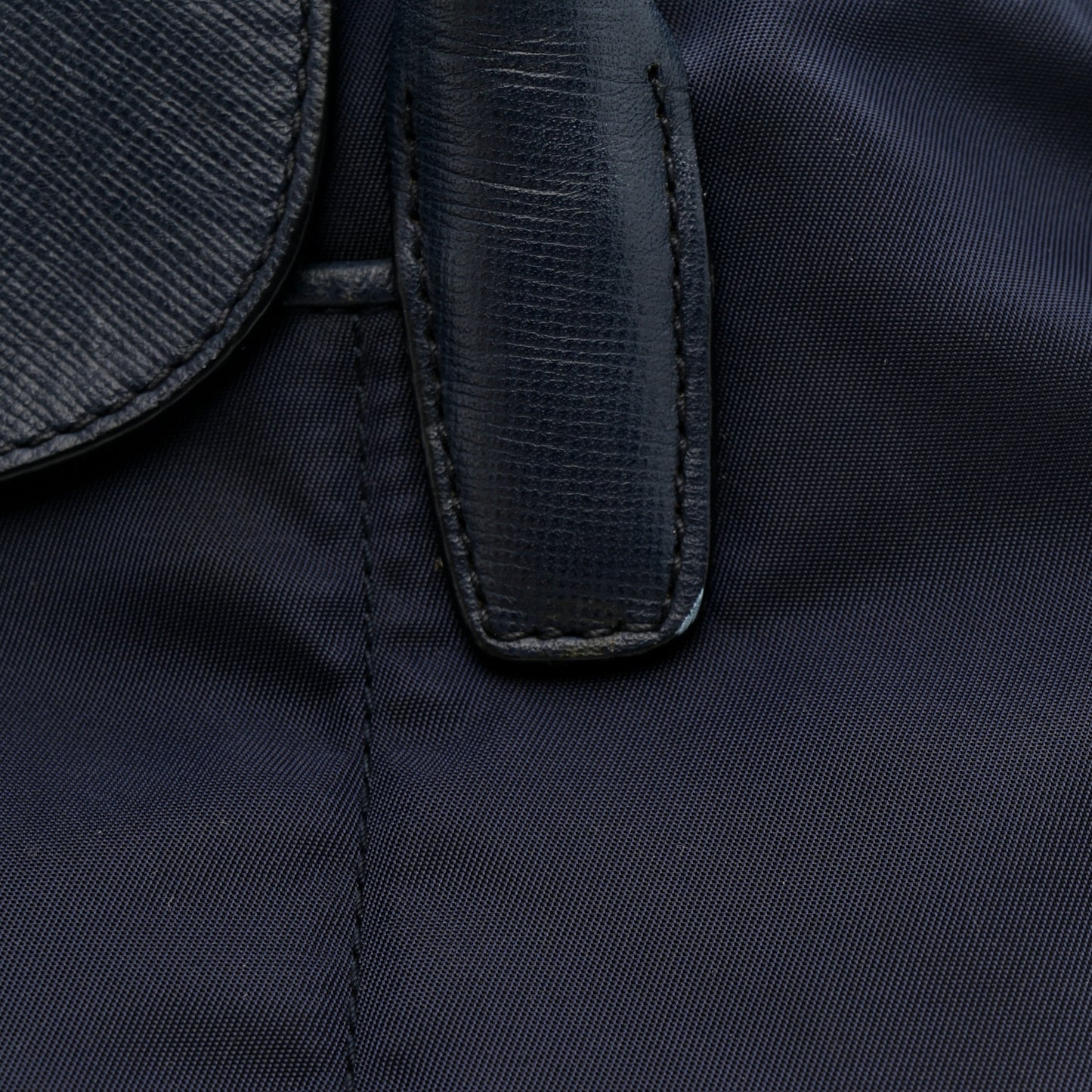 Tessuto Nylon Saffiano Shopping Tote Navy