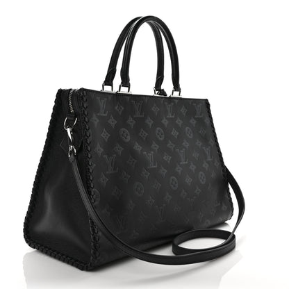 Louis Vuitton Monogram Cuir Plume Very Zipped Tote Black 3 of 8