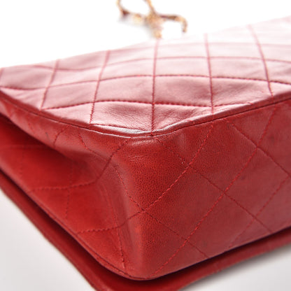 Chanel Lambskin Quilted Small Single Flap Red 12 of 14