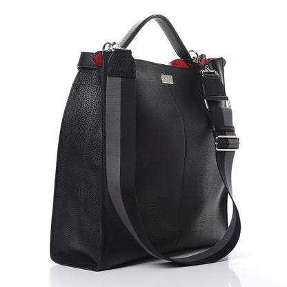 Fendi Cuoio Romano Fabric Marlon Vitello Century Peekaboo X-Lite Fit Black Rosso White Ice 3 of 11