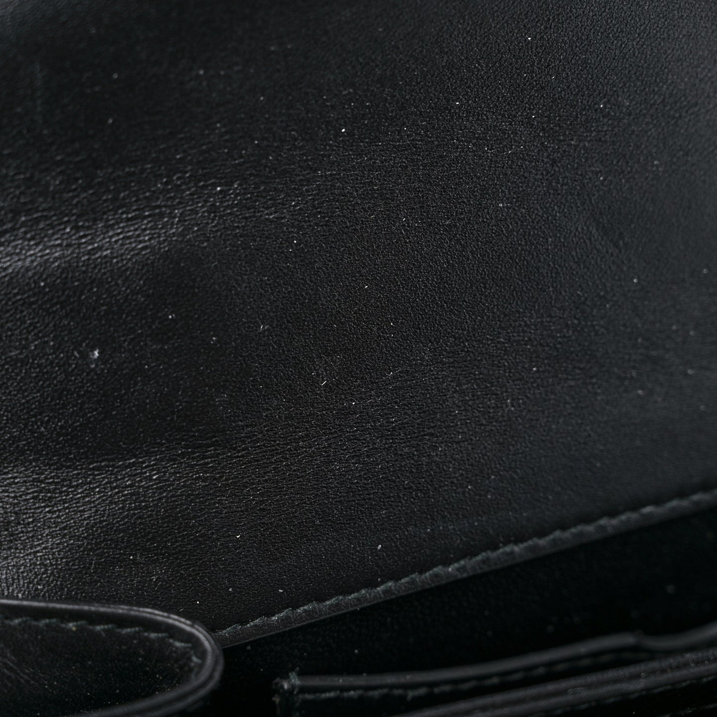 Calfskin Bee Clutch Black