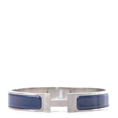 Hermes Matte Enamel Narrow Clic Clac HH Bracelet GM Indigo 1 of 4