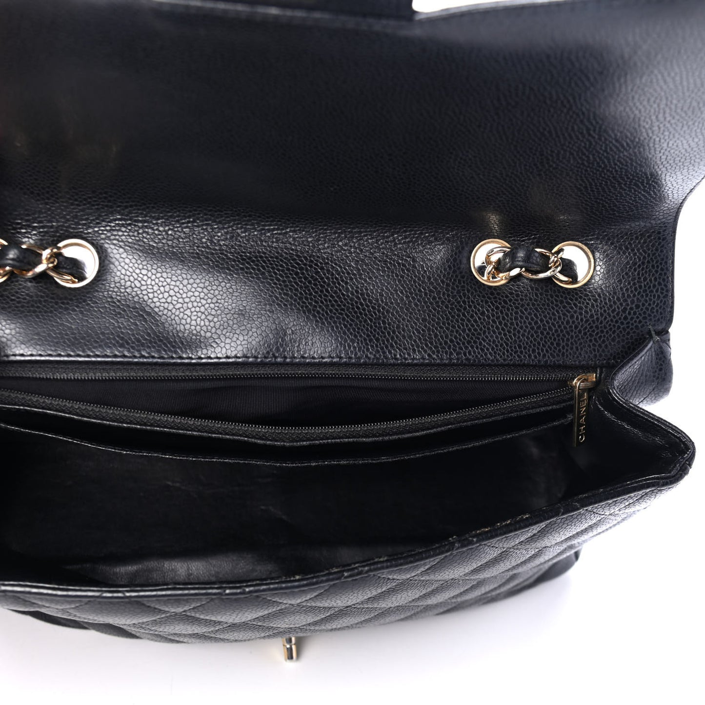 Caviar Quilted Jumbo Single Flap Black