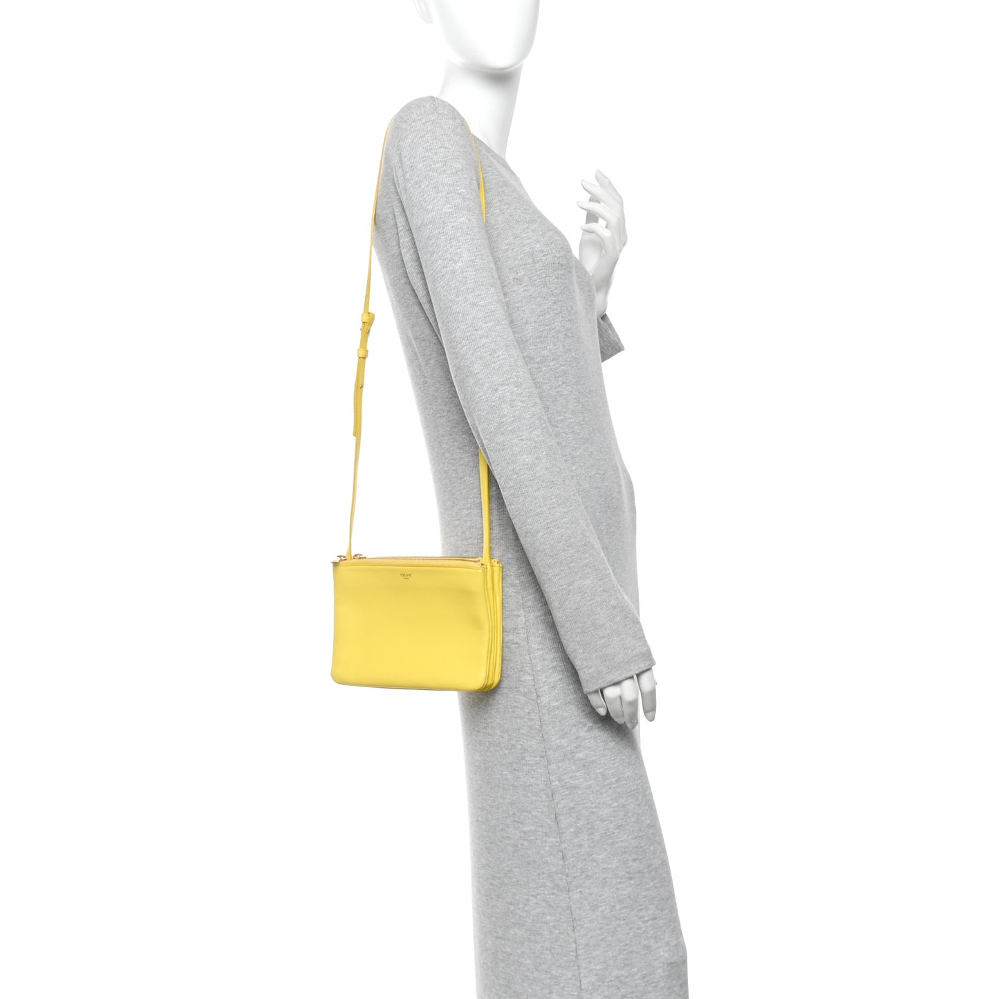 Lambskin Small Trio Crossbody Bag Citron