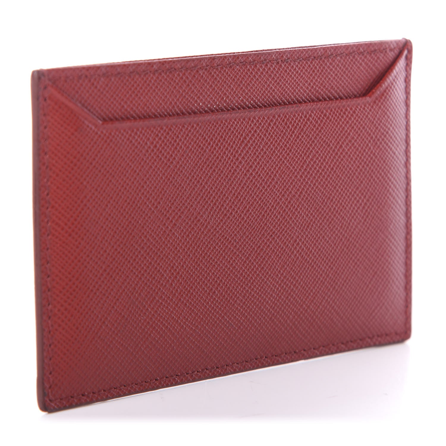 Prada Saffiano Metal Card Case Fuoco 2 of 5