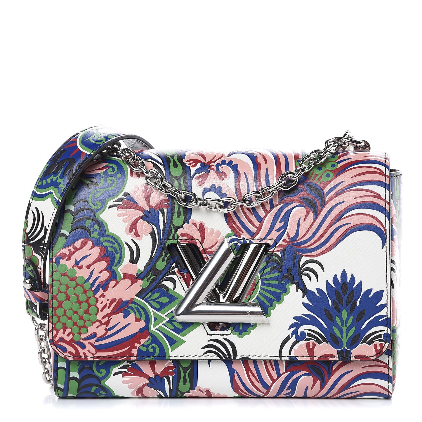 Epi Floral Twist Shoulder Bag MM Multicolor