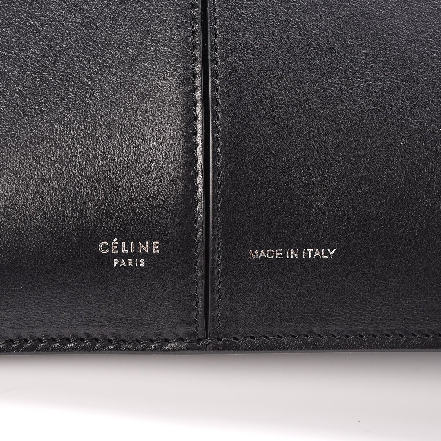 Supple Natural Calfskin Medium Tri-Fold Bag Black