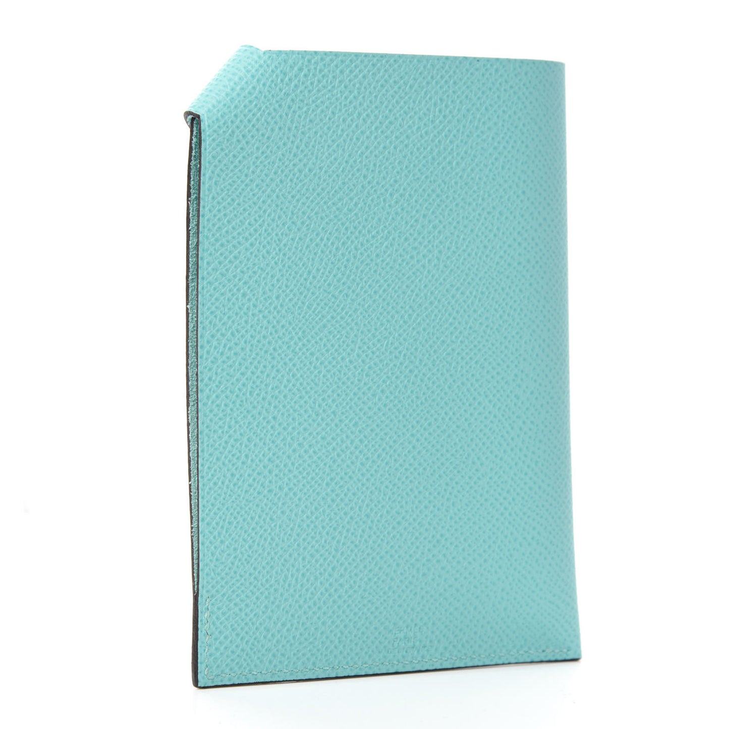 Epsom Tarmac Dot PM Passport Holder Bleu Atoll Lime