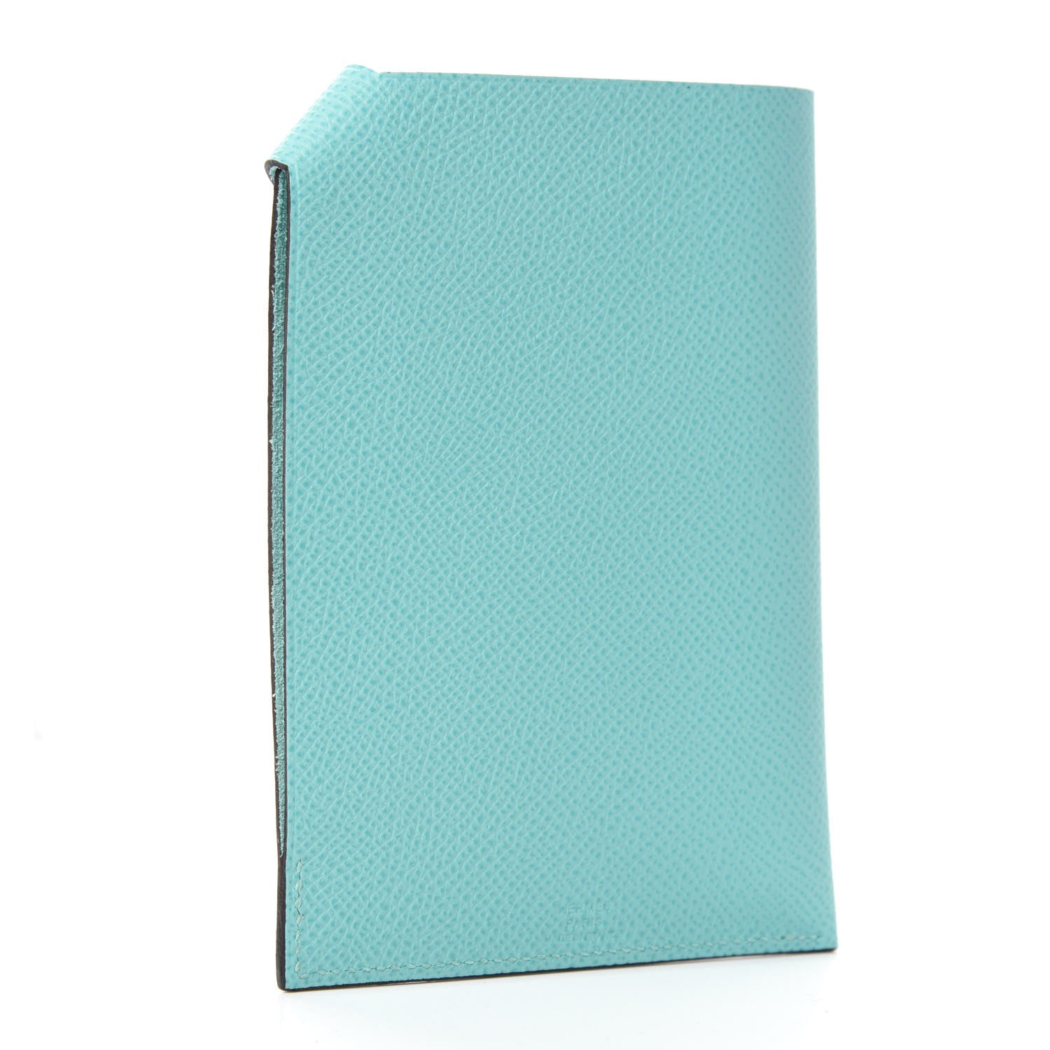 Hermes Epsom Tarmac Dot PM Passport Holder Bleu Atoll Lime 3 of 7