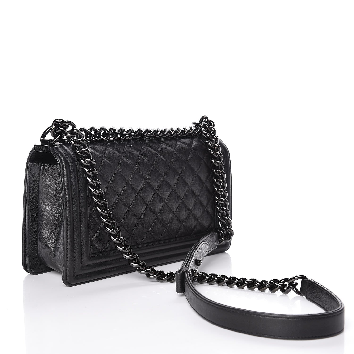 Chanel Caviar Quilted Medium Boy Flap So Black 3 of 13