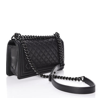 Chanel Caviar Quilted Medium Boy Flap So Black 3 of 13