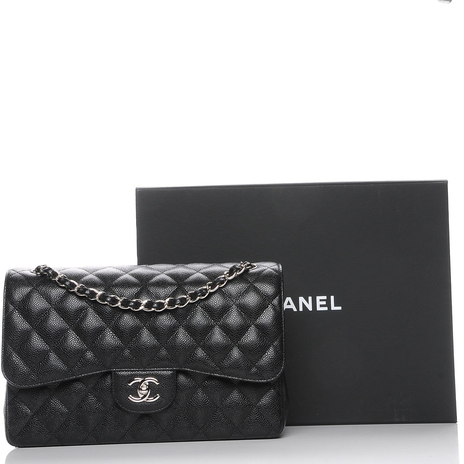 Chanel Caviar Quilted Jumbo Double Flap Black 8 of 8
