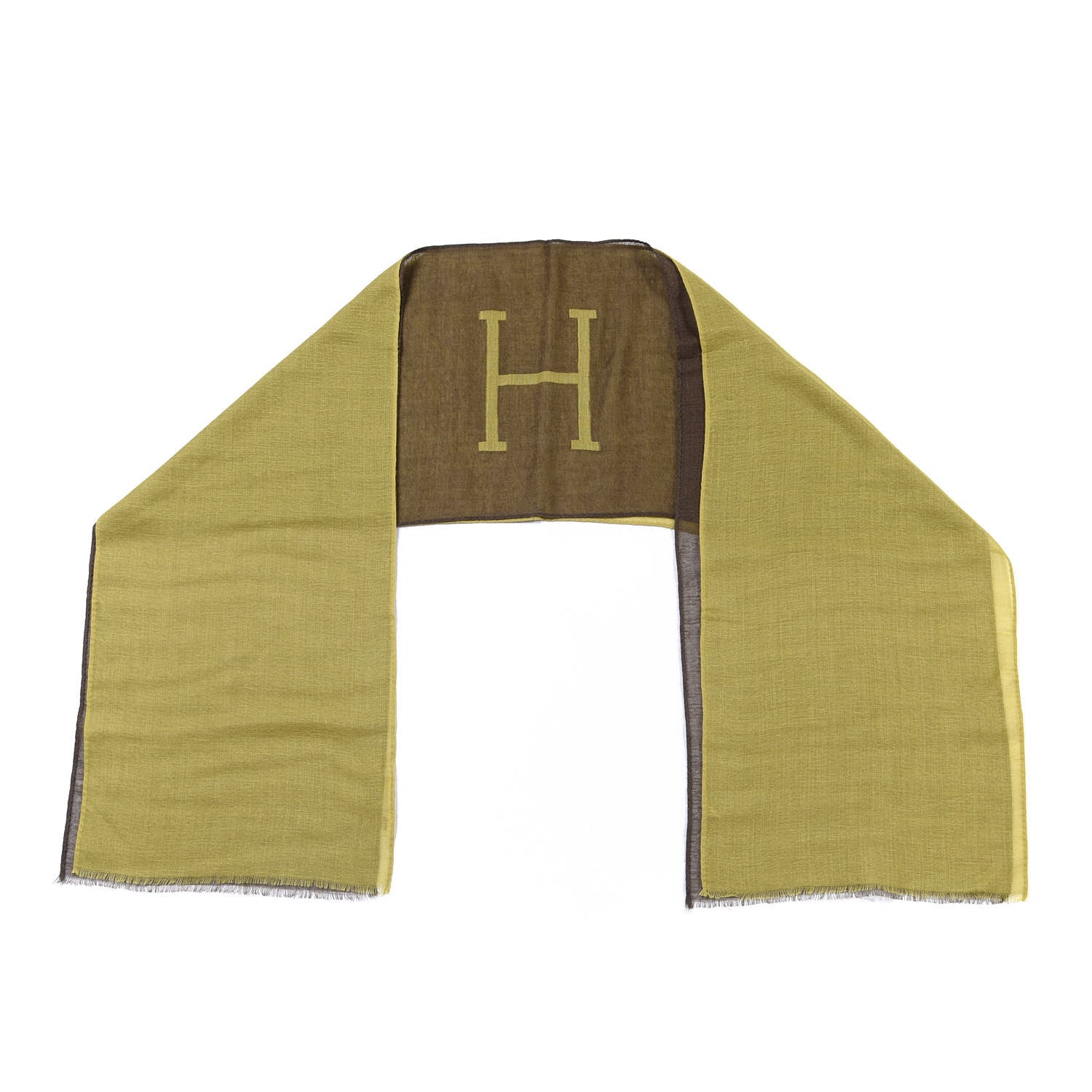 Hermes Cashmere Silk Reversible Scarf 1 of 5