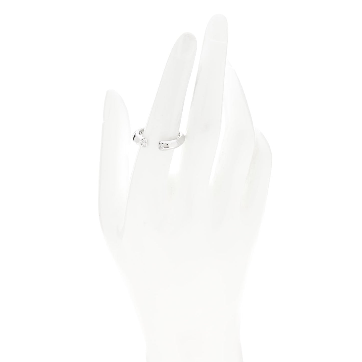 18K White Gold Diamond Paloma Picasso Tenderness Heart Ring 55 7.25