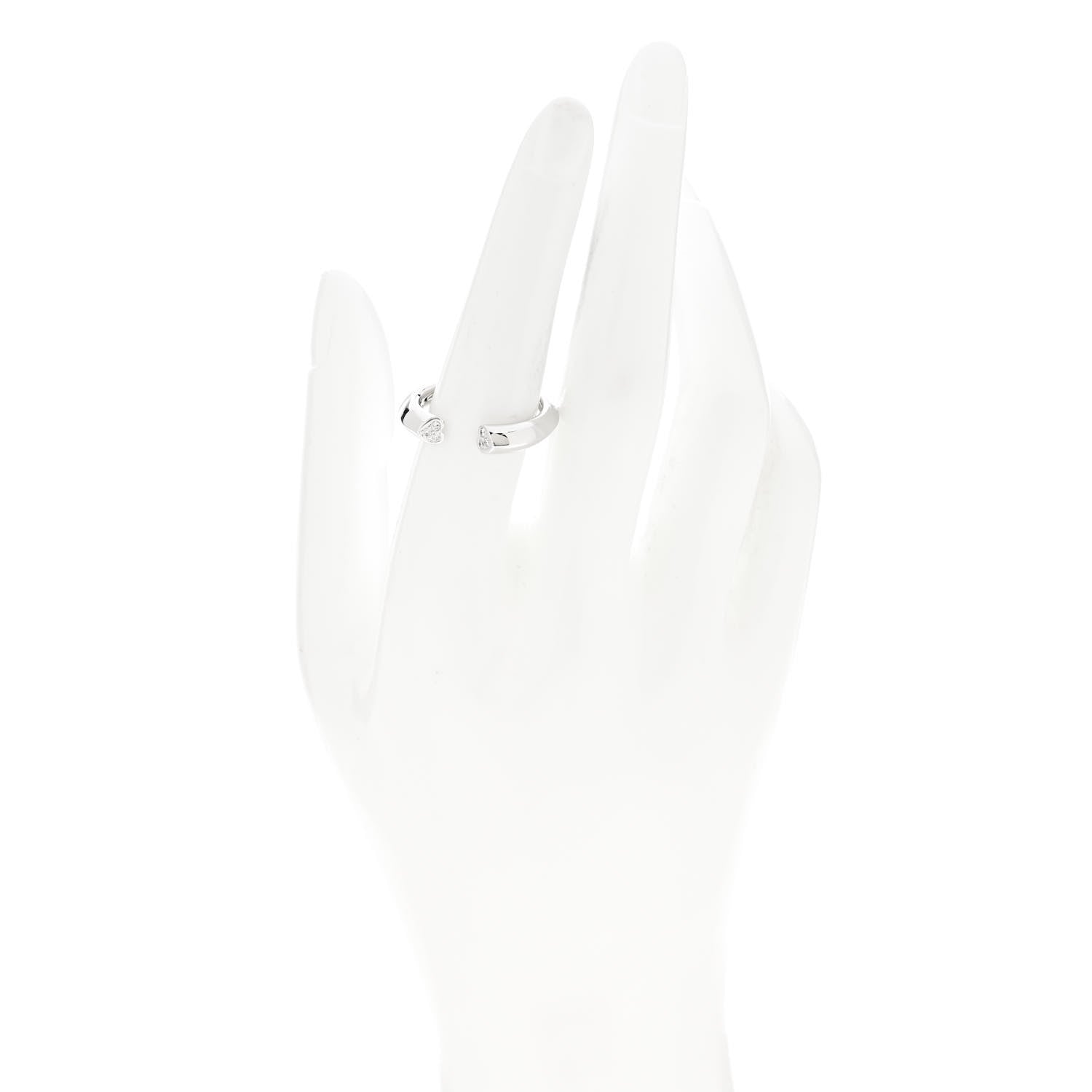 Tiffany 18K White Gold Diamond Paloma Picasso Tenderness Heart Ring 55 7.25 2 of 5