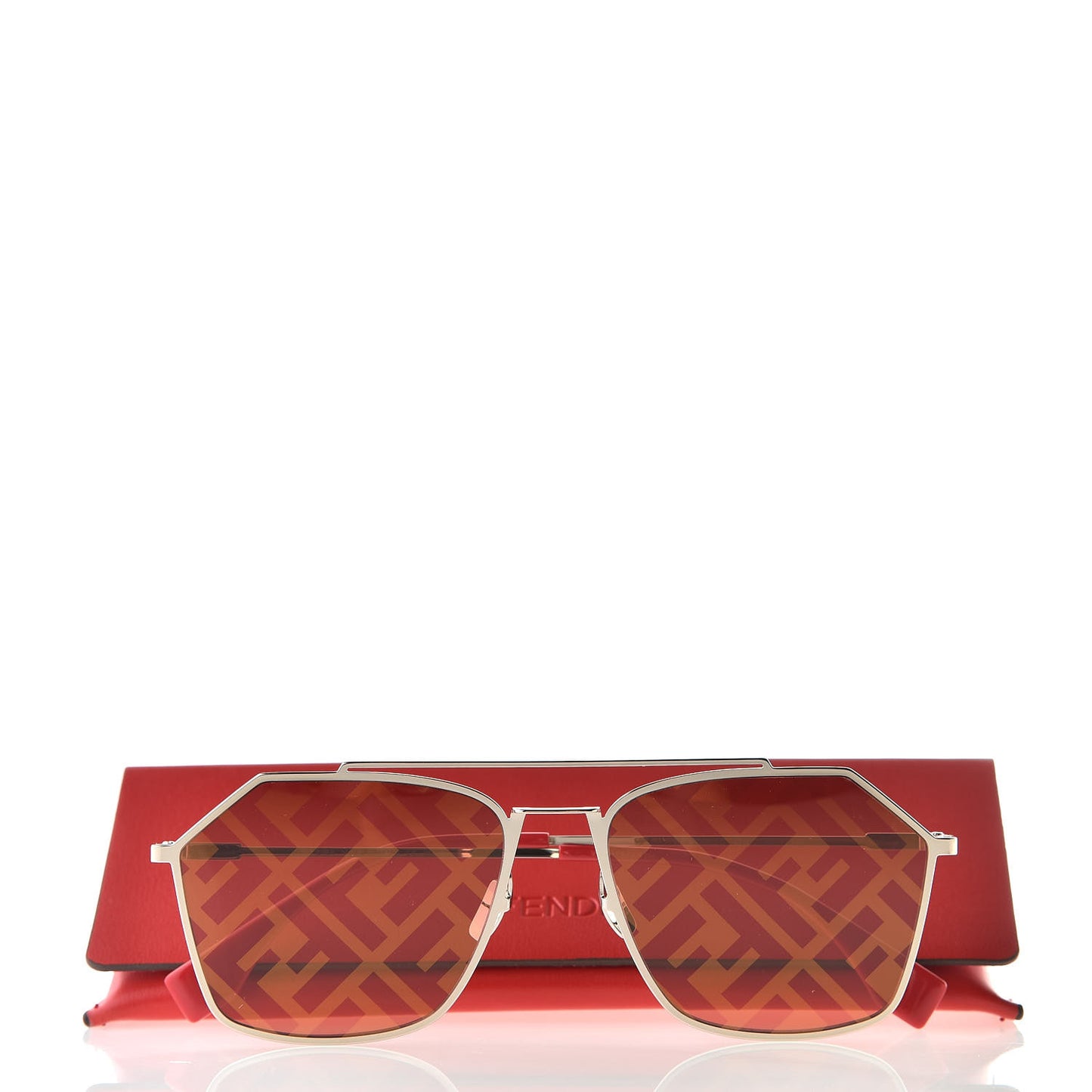 Metal Aviator Sunglasses FFM0022/S Red