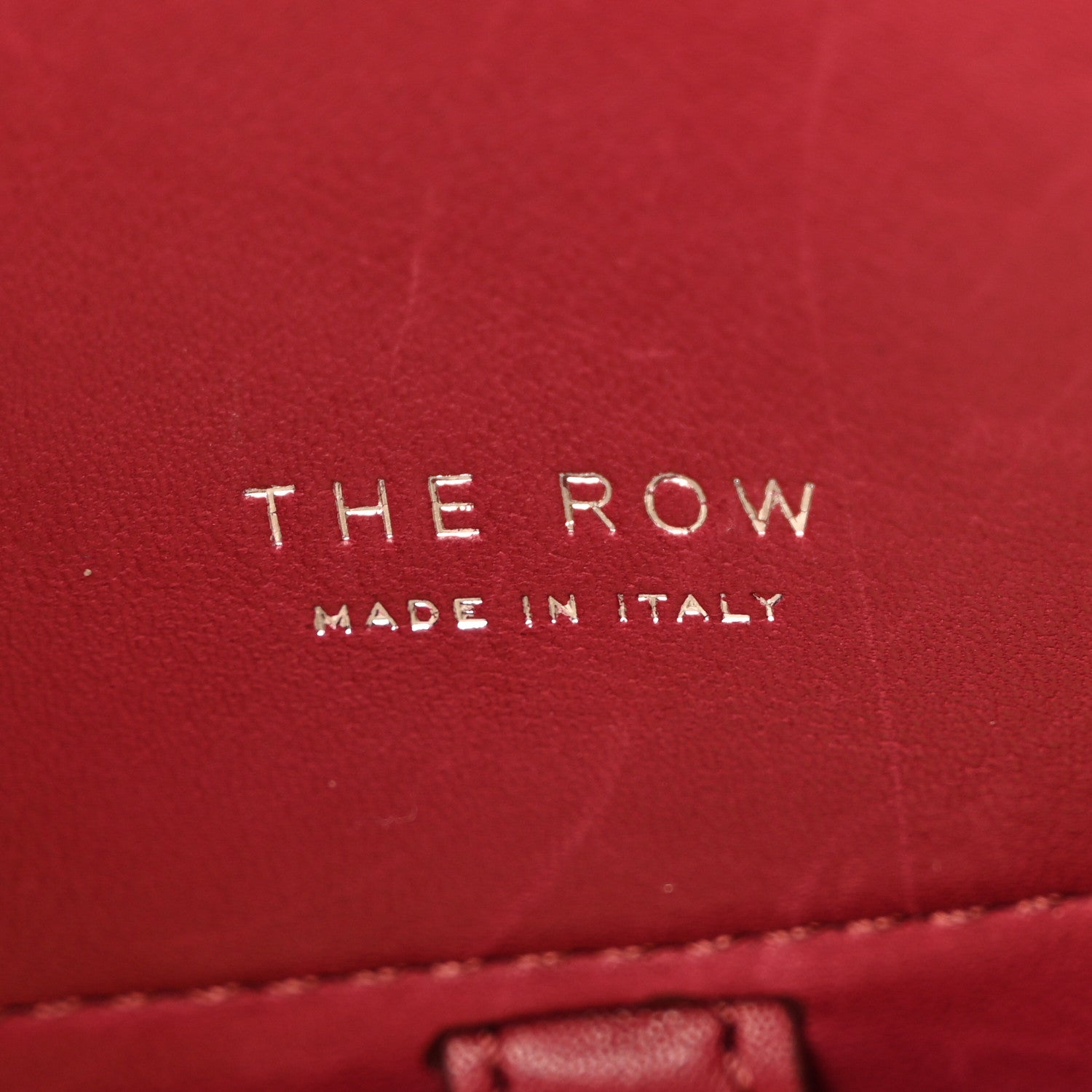 The Row Polished Saddle Calfskin Soft Margaux 10 Bag Amaranto 6 of 9