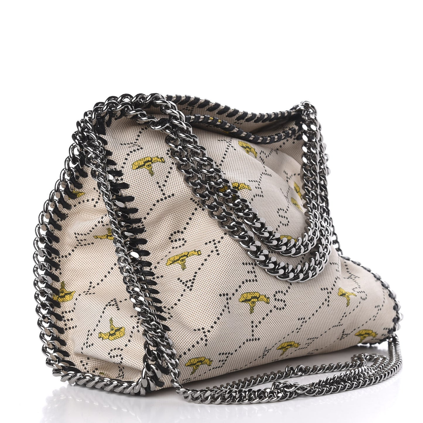 Canvas Logo Submarine Print Beatles Mini Falabella Tote Sand