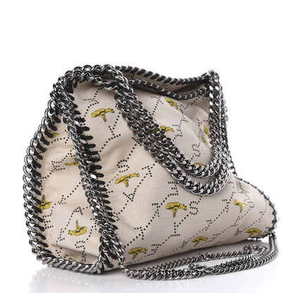Stella McCartney Canvas Logo Submarine Print Beatles Mini Falabella Tote Sand 3 of 9
