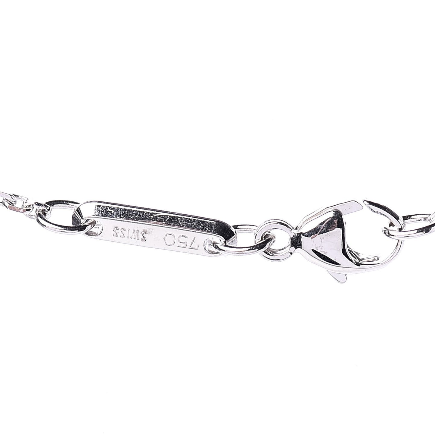 18K White Gold 3 Diamond Happy Diamond Icons Heart Pendant Necklace