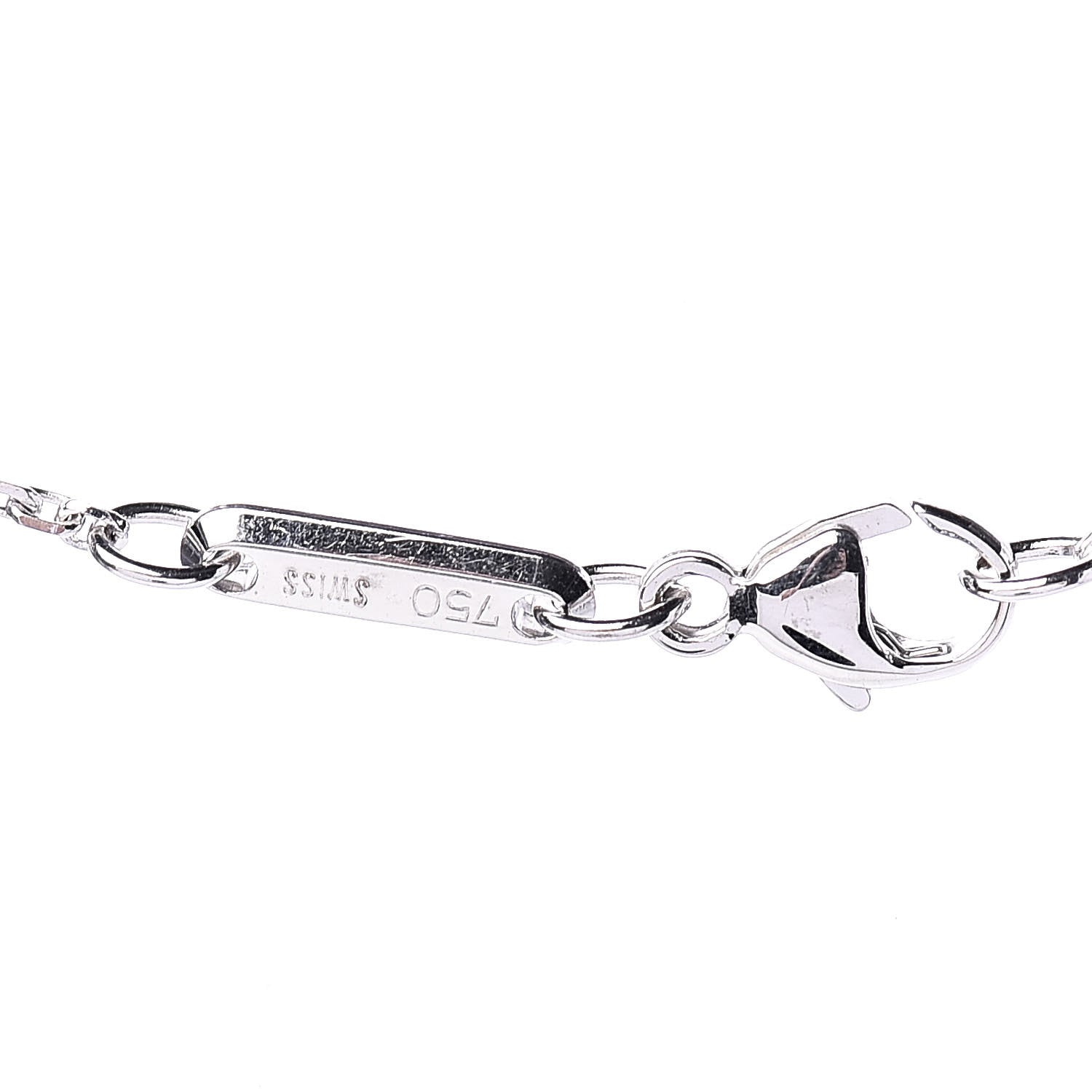Chopard 18K White Gold 3 Diamond Happy Diamond Icons Heart Pendant Necklace 6 of 8
