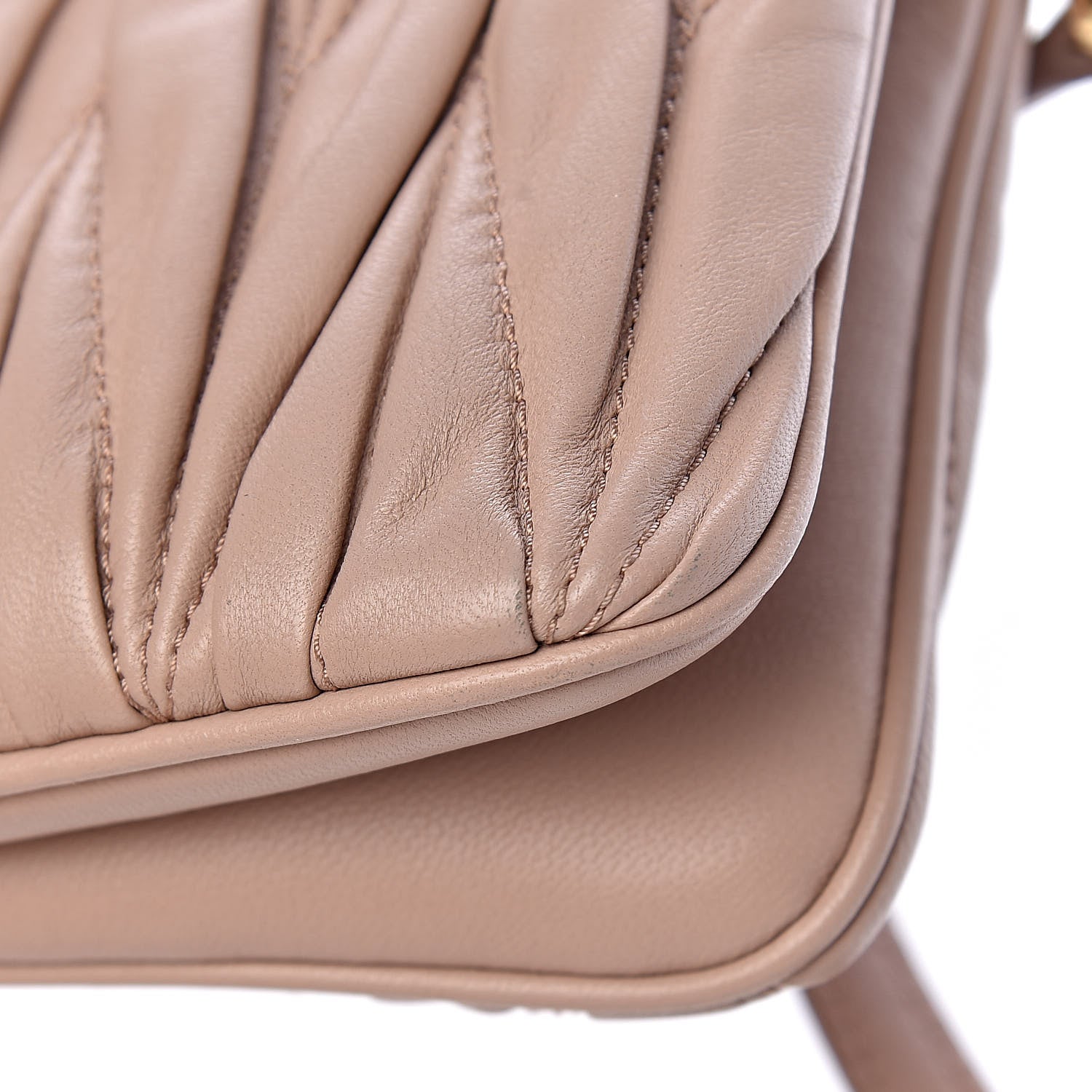 Miu Miu Nappa Matelasse Double Zip Crossbody Cammeo 13 of 13