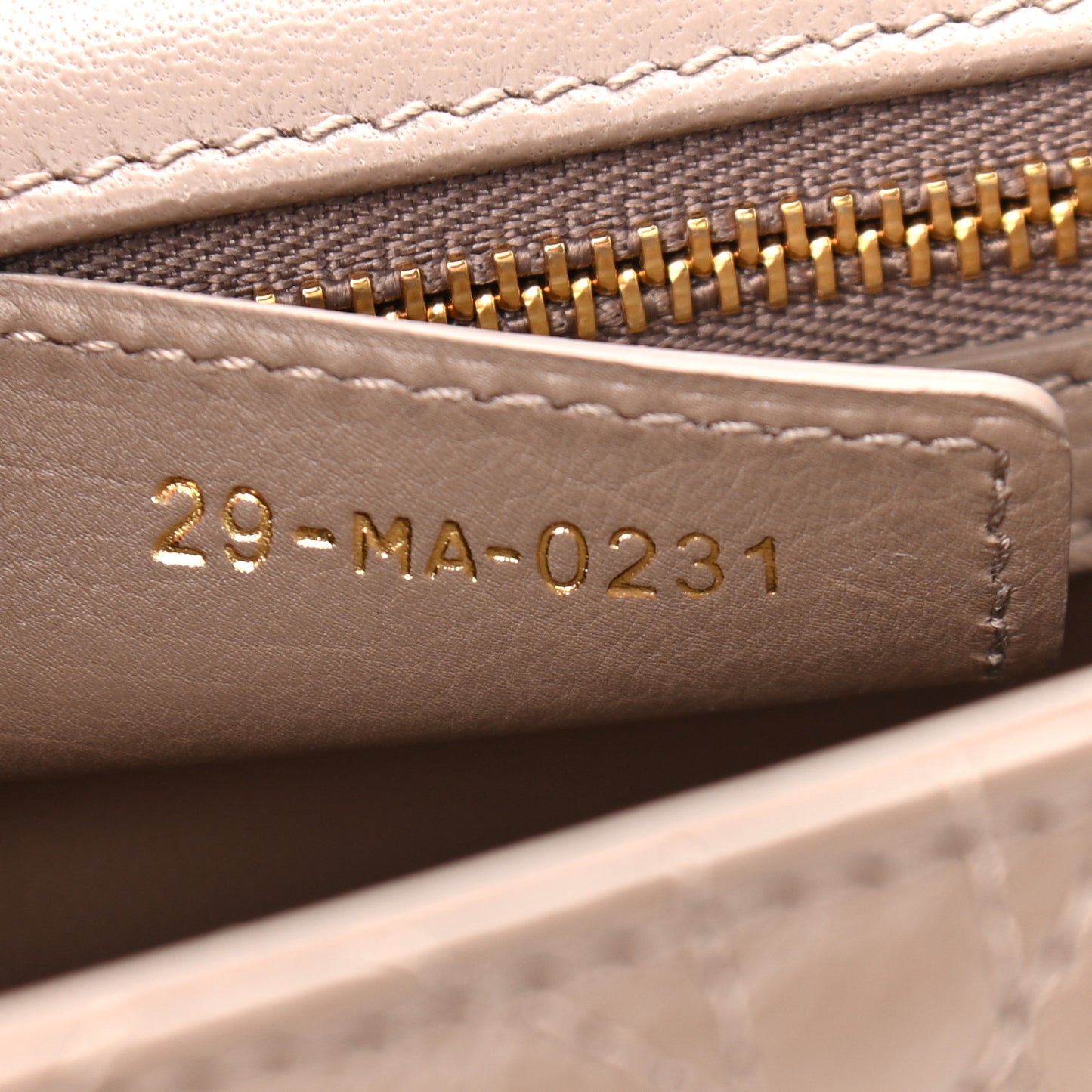 Calfskin Cannage Medium Caro Bag Taupe