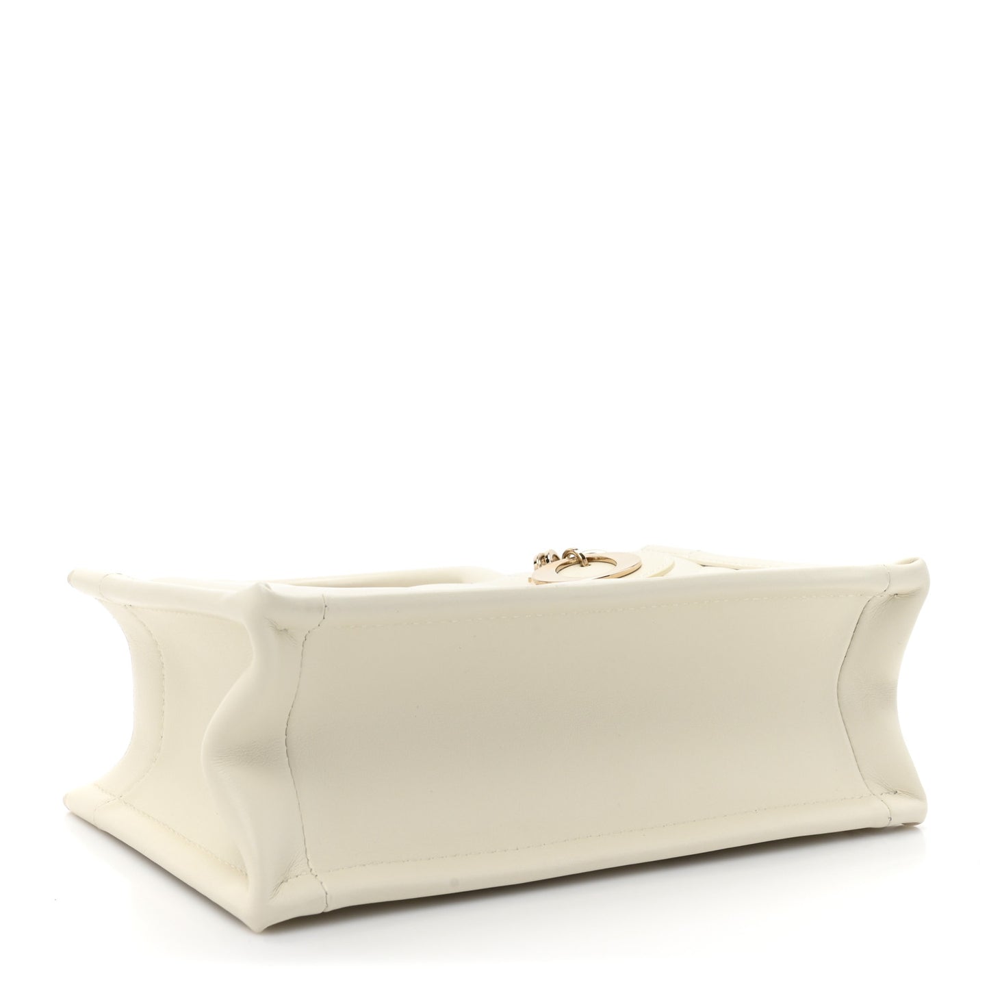 Calfksin Macrocannage Mini Book Tote White