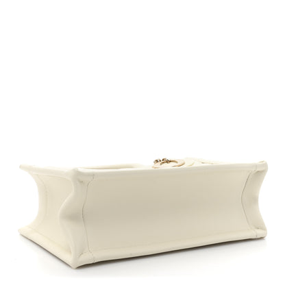 Christian Dior Calfksin Macrocannage Mini Book Tote White 4 of 12