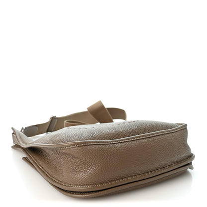 Hermes Taurillon Clemence EVELYNE III PM Etoupe 4 of 12